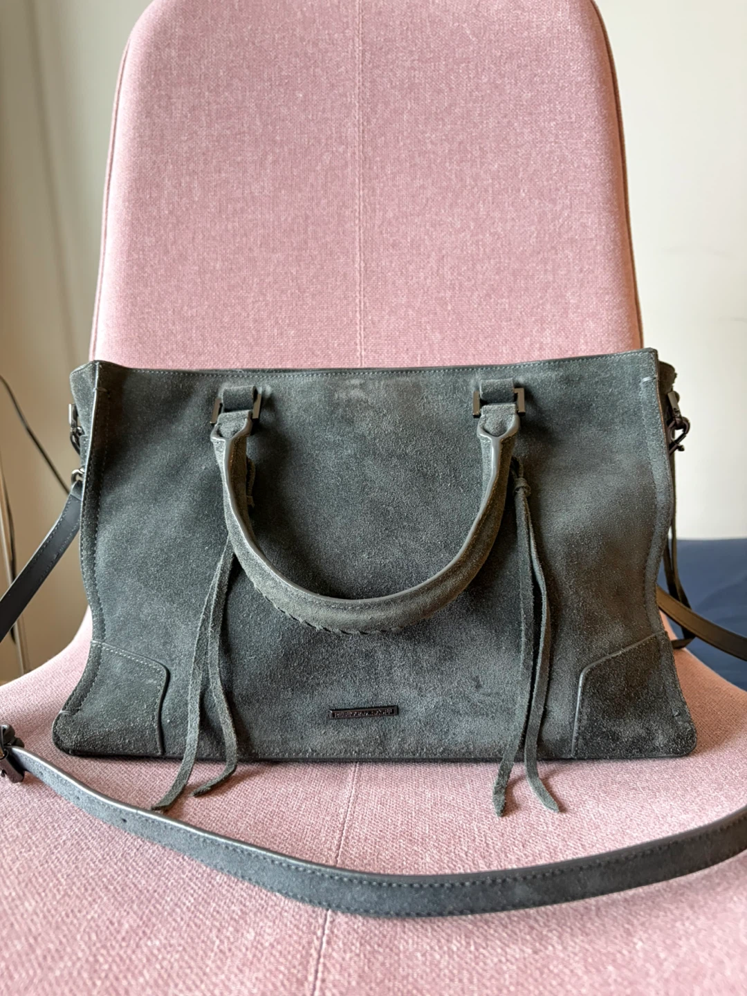Rebecca Minkoff Grey Suede Satchel Bag - photo 2