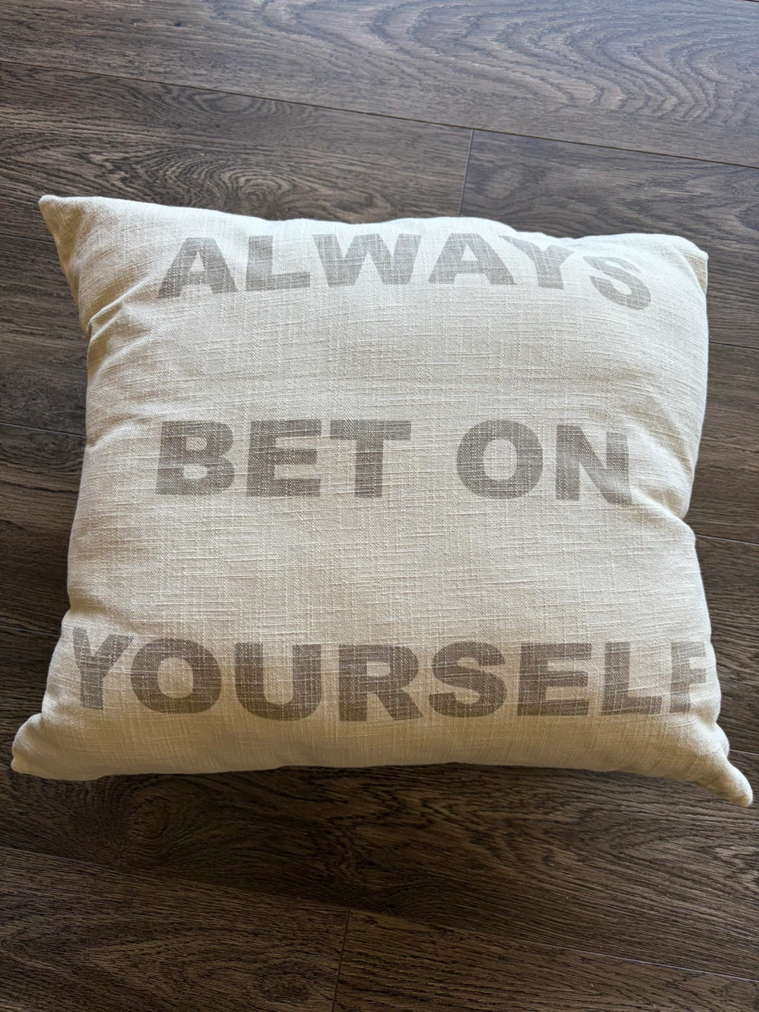 Decorative Throw Pillow - Always Bet On Yourself