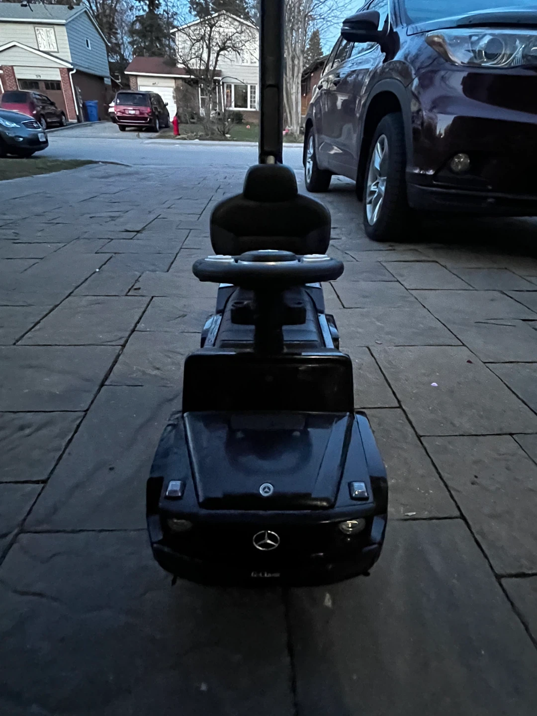 Black Mercedes Benz Ride-On Push Car