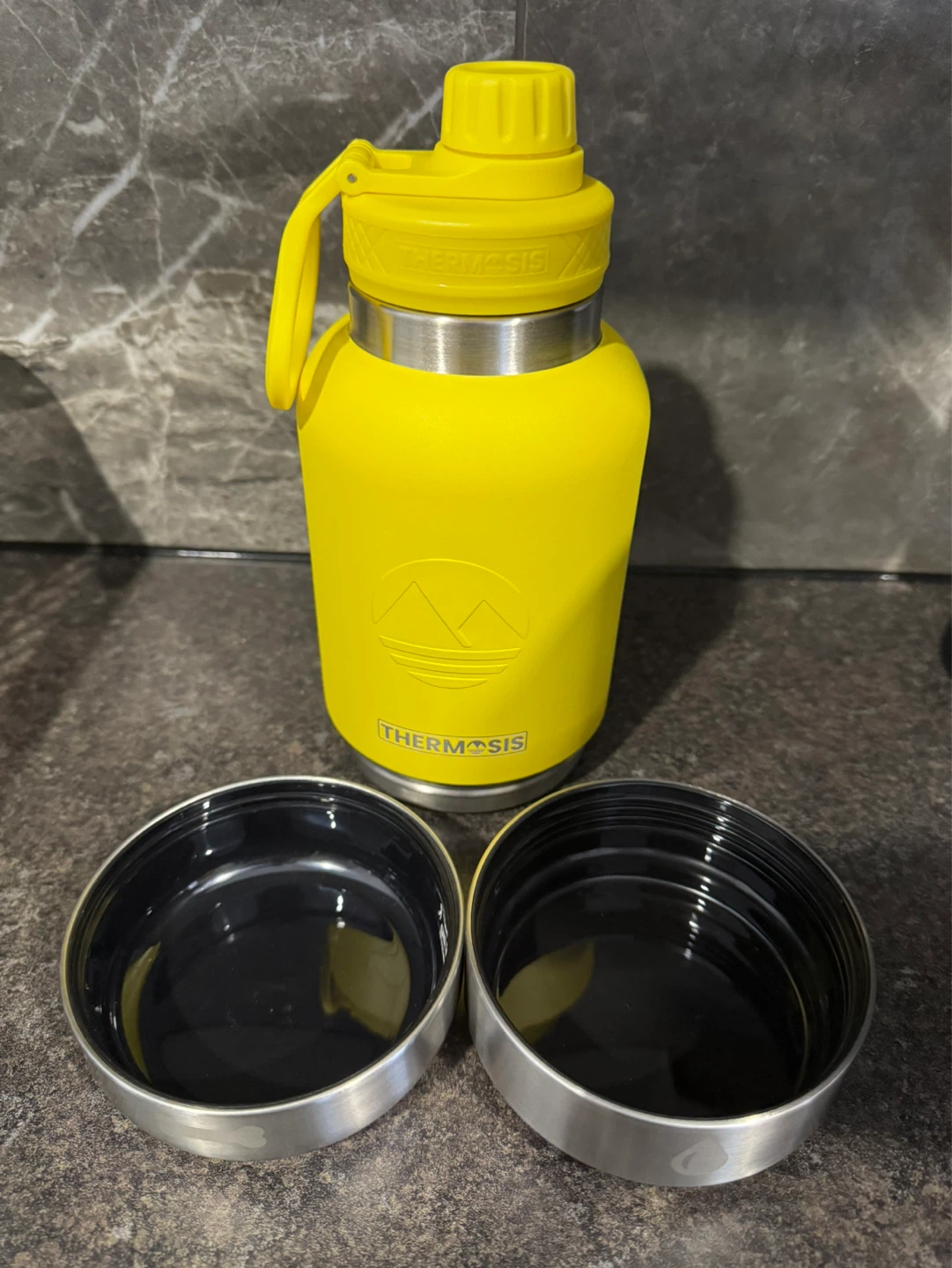 Stainless Steel Water Bottle w/dog water&food bowl - photo 2