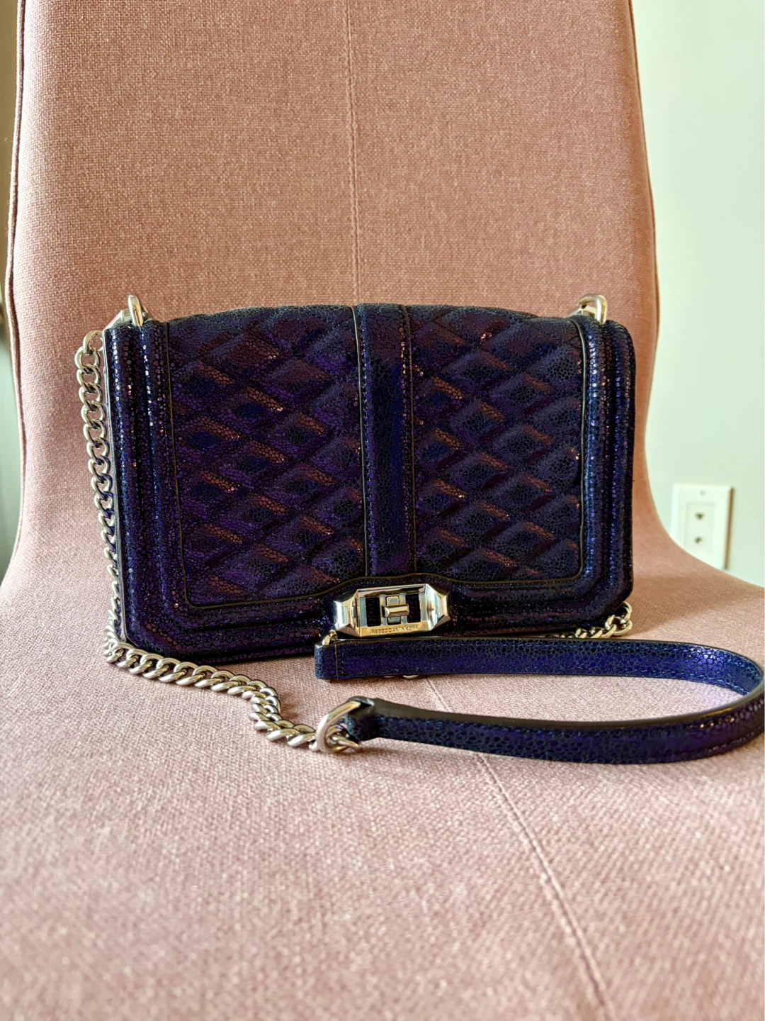 Rebecca Minkoff Purple Quilted Shoulder Bag