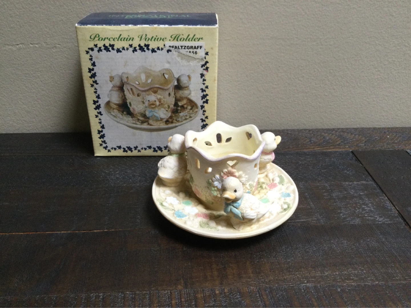 Vintage Fitz and Floyd Porcelain Votive Holder