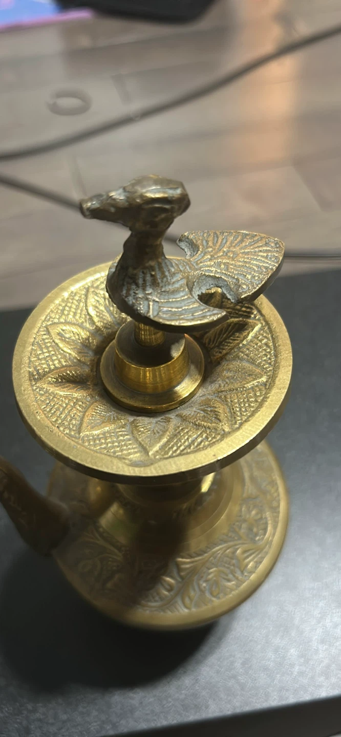 Brass Decorative Bird Figurine Lid Pot - photo 4