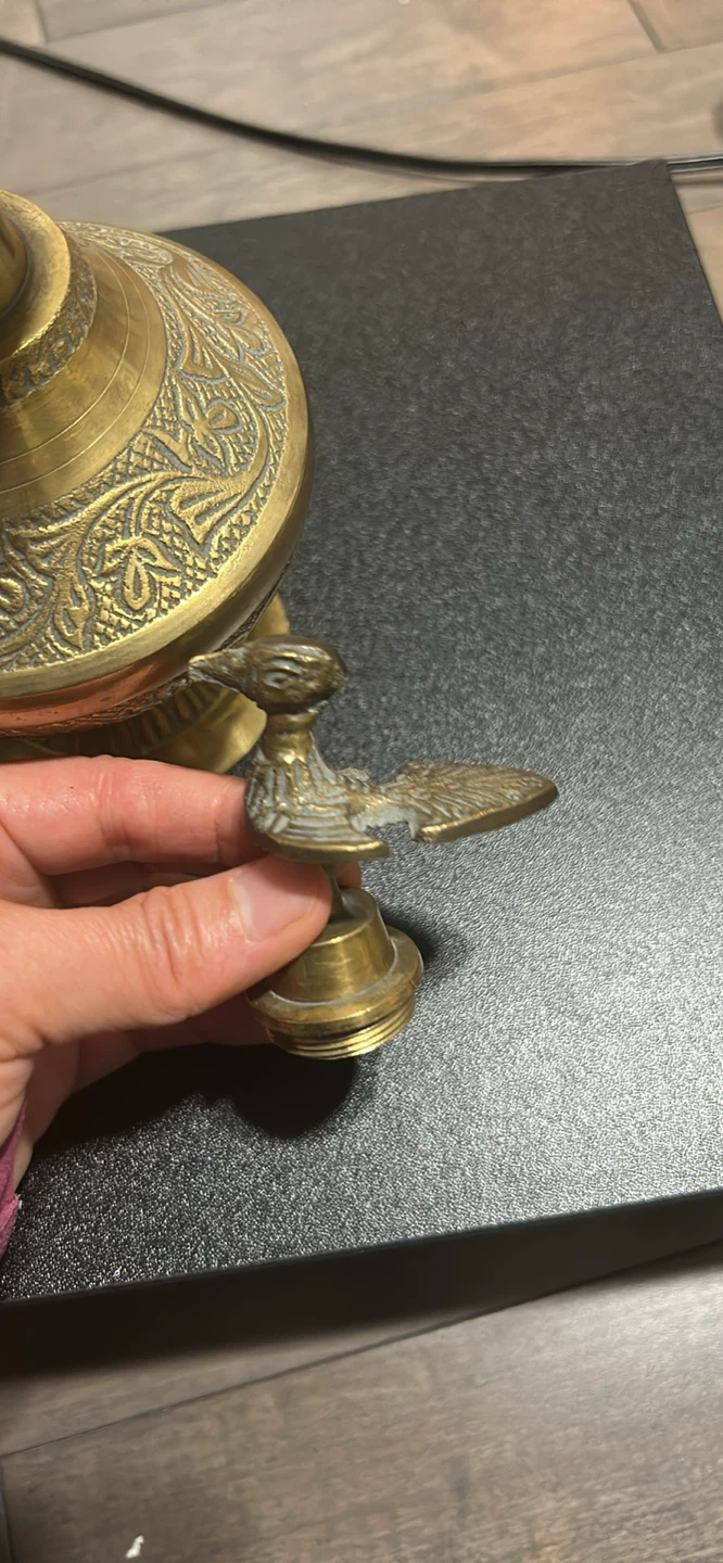 Brass Decorative Bird Figurine Lid Pot - photo 2