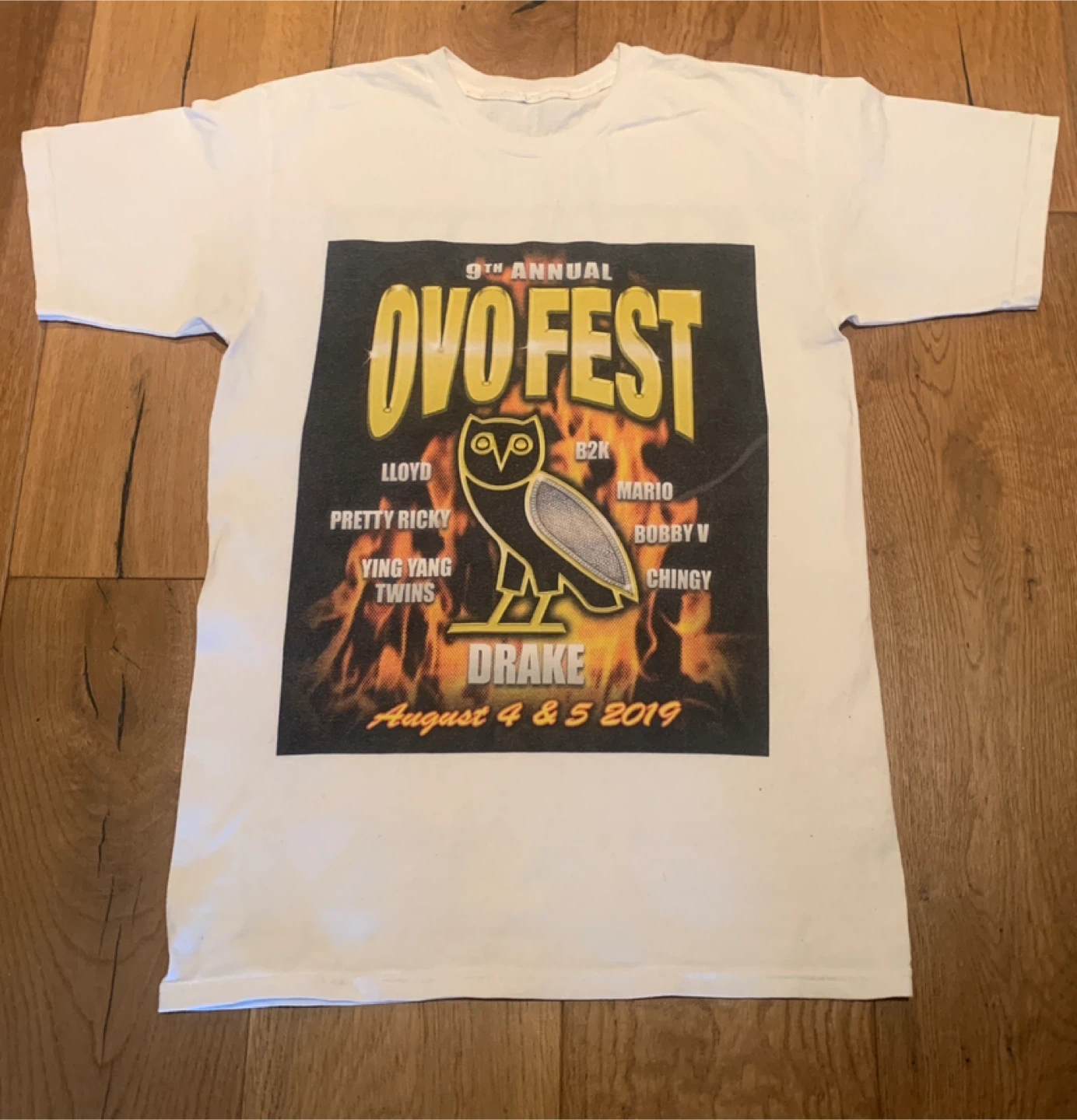 OVO 9th annual 2019 white T shirt