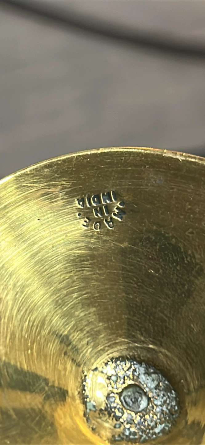 Vintage Etched Brass Vase - photo 4
