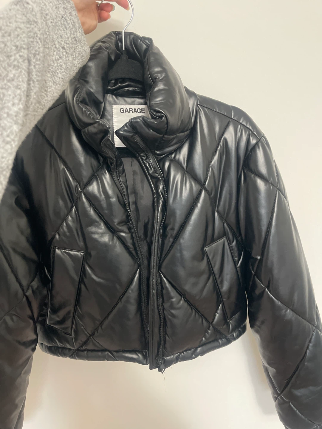 Garage Black Shiny Puffer Jacket - photo 2