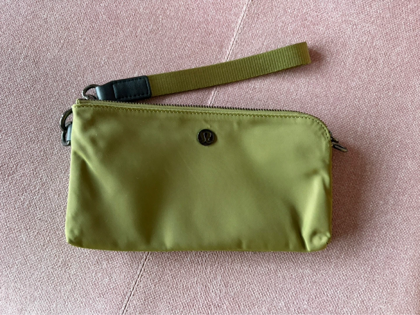 Lululemon Khaki Green Wristlet Pouch