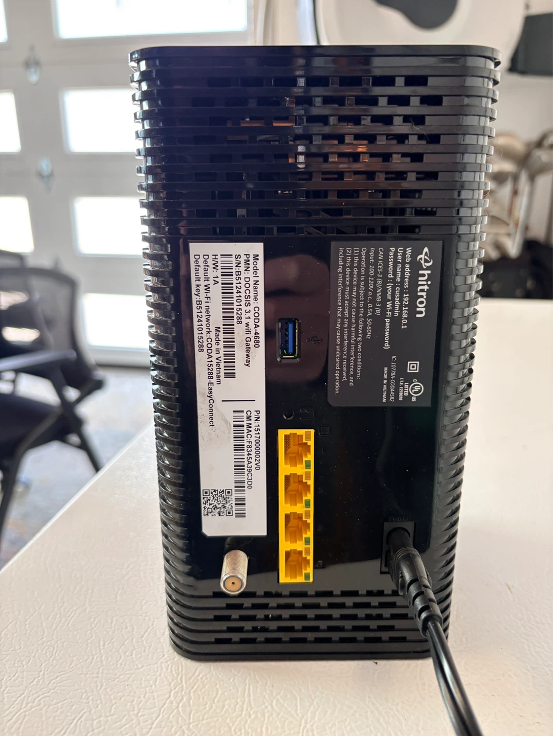 Hitron DOCSIS 3.1 WiFi Gateway Modem - photo 2