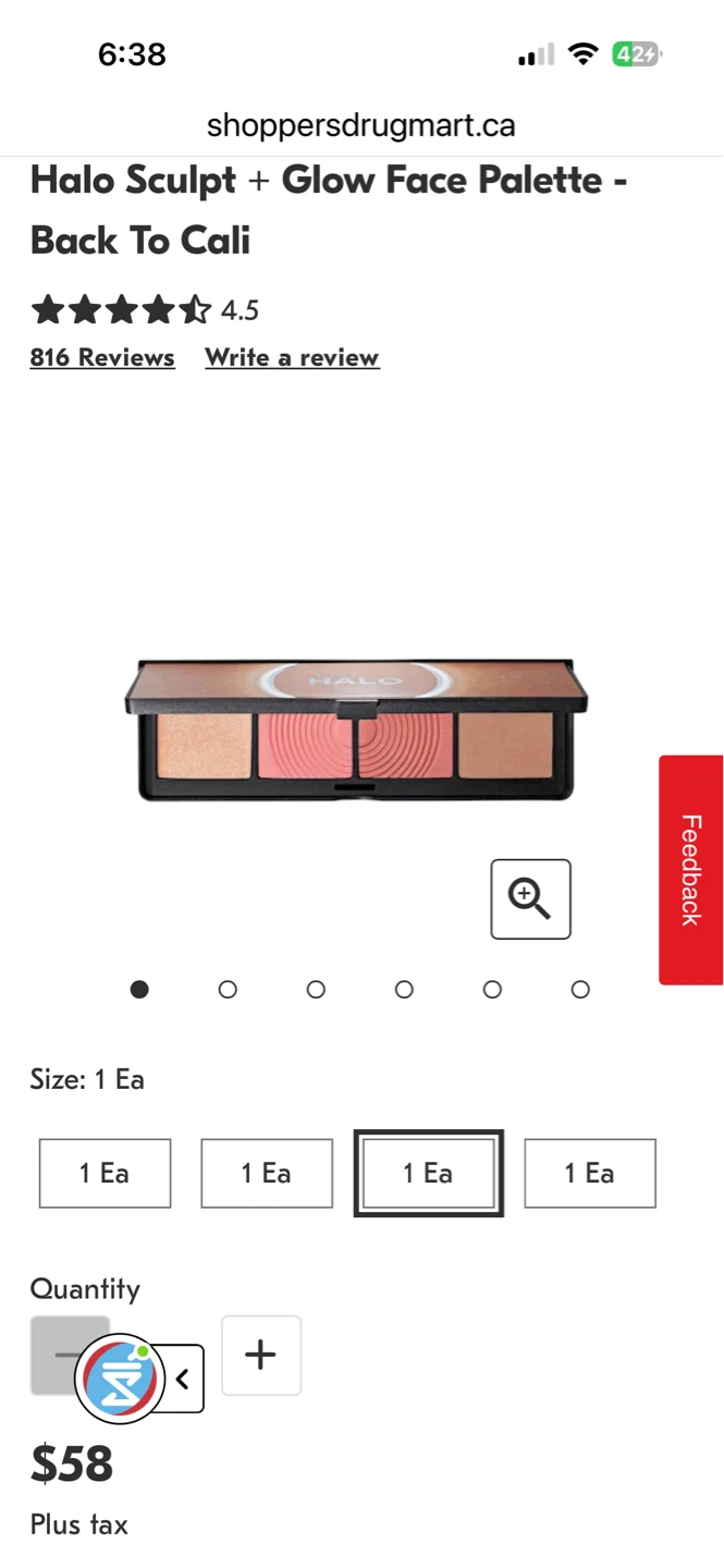 Smashbox Halo Sculpt + Glow Face Palette - Back To Cali