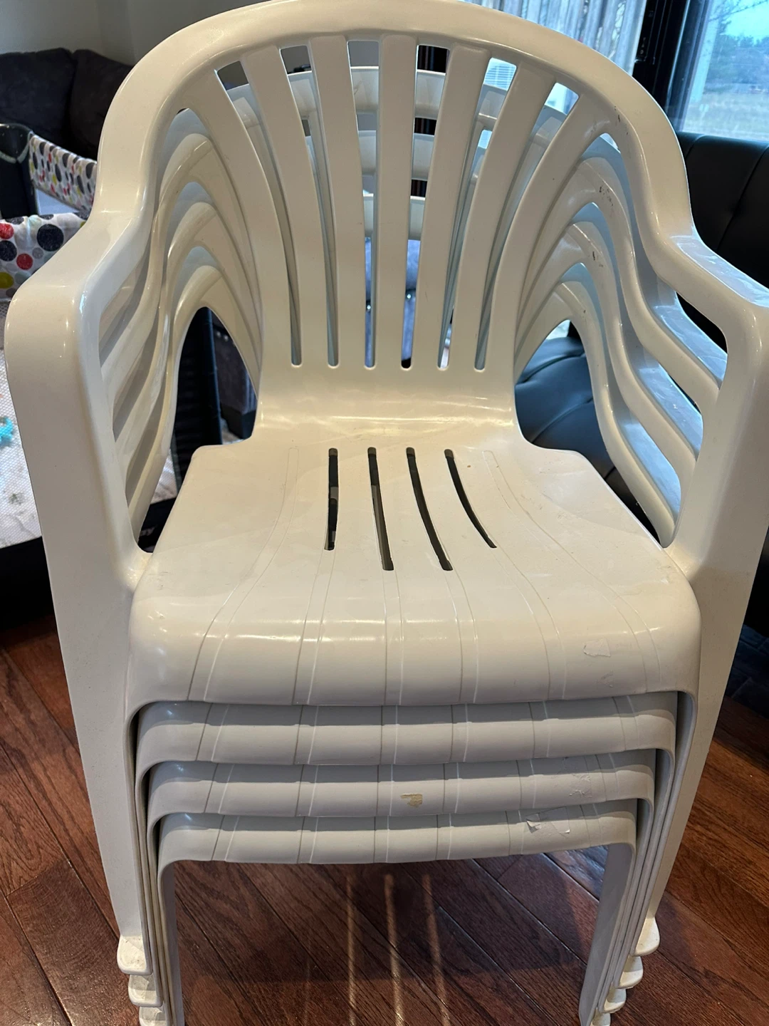 White Plastic Chairs (Set of 4)
