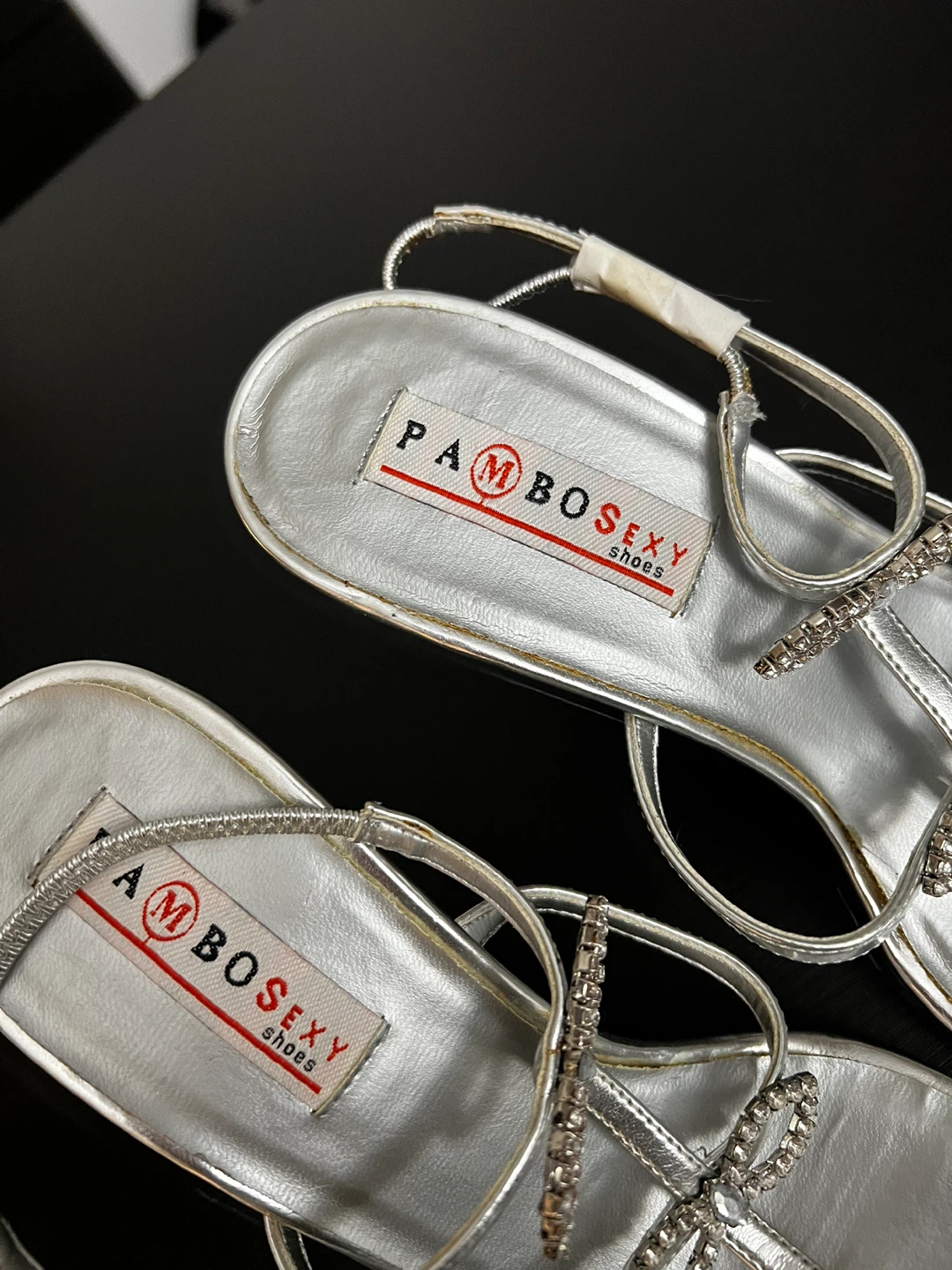 Pombo Sexy Silver Heels with Rhinestone Embellishments - photo 4