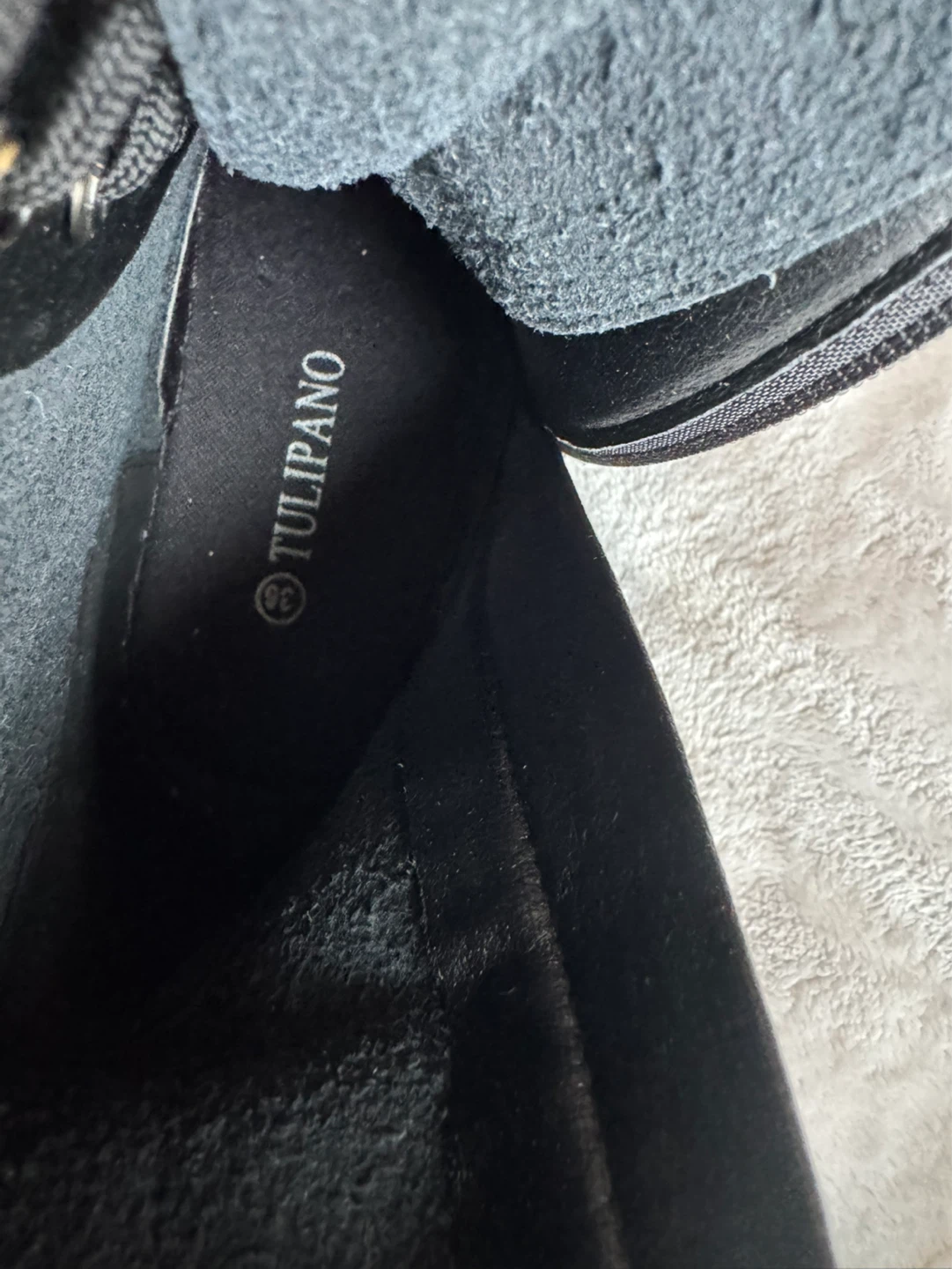 Tulipano Black Combat Boots Size 36 - photo 4