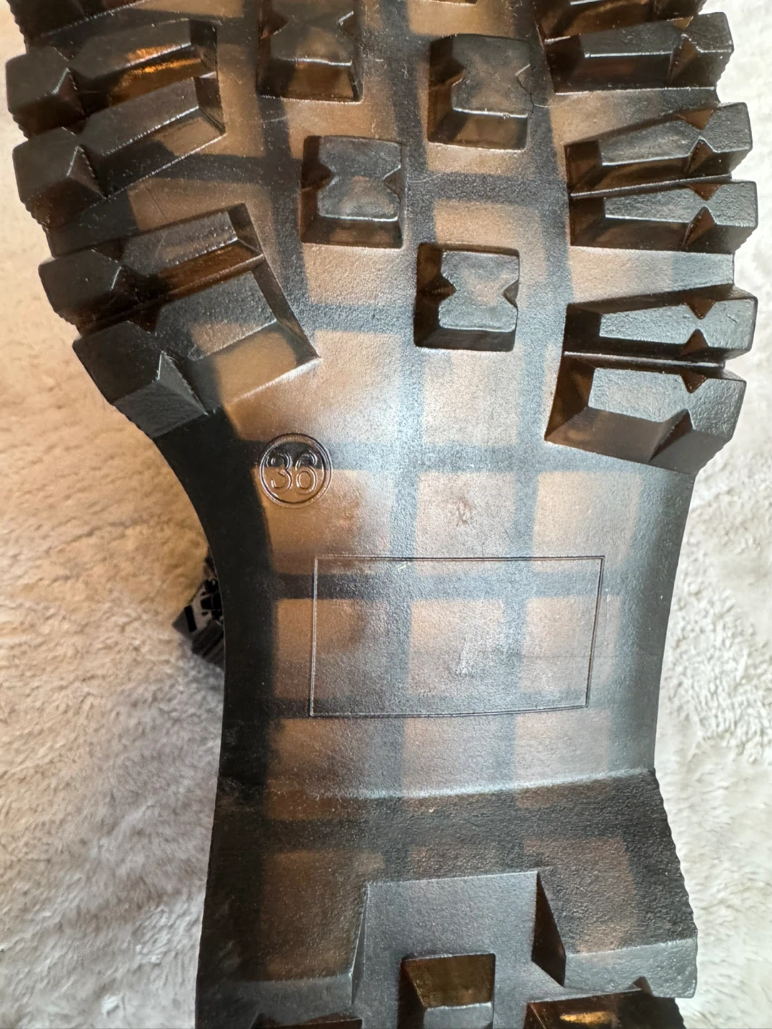 Tulipano Black Combat Boots Size 36 - photo 3