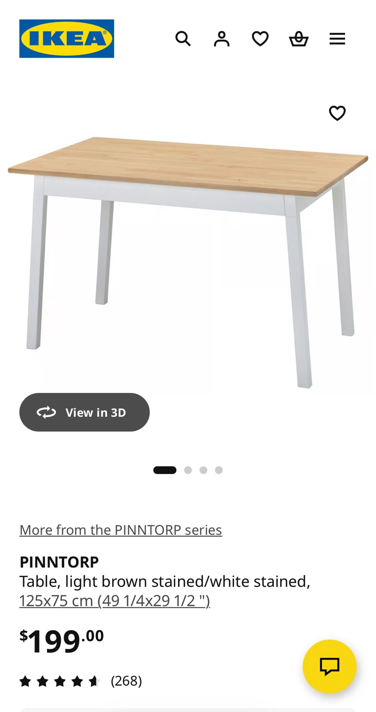 IKEA PINNTORP Dining Table - Brown/White + Chairs & Cushions - photo 2