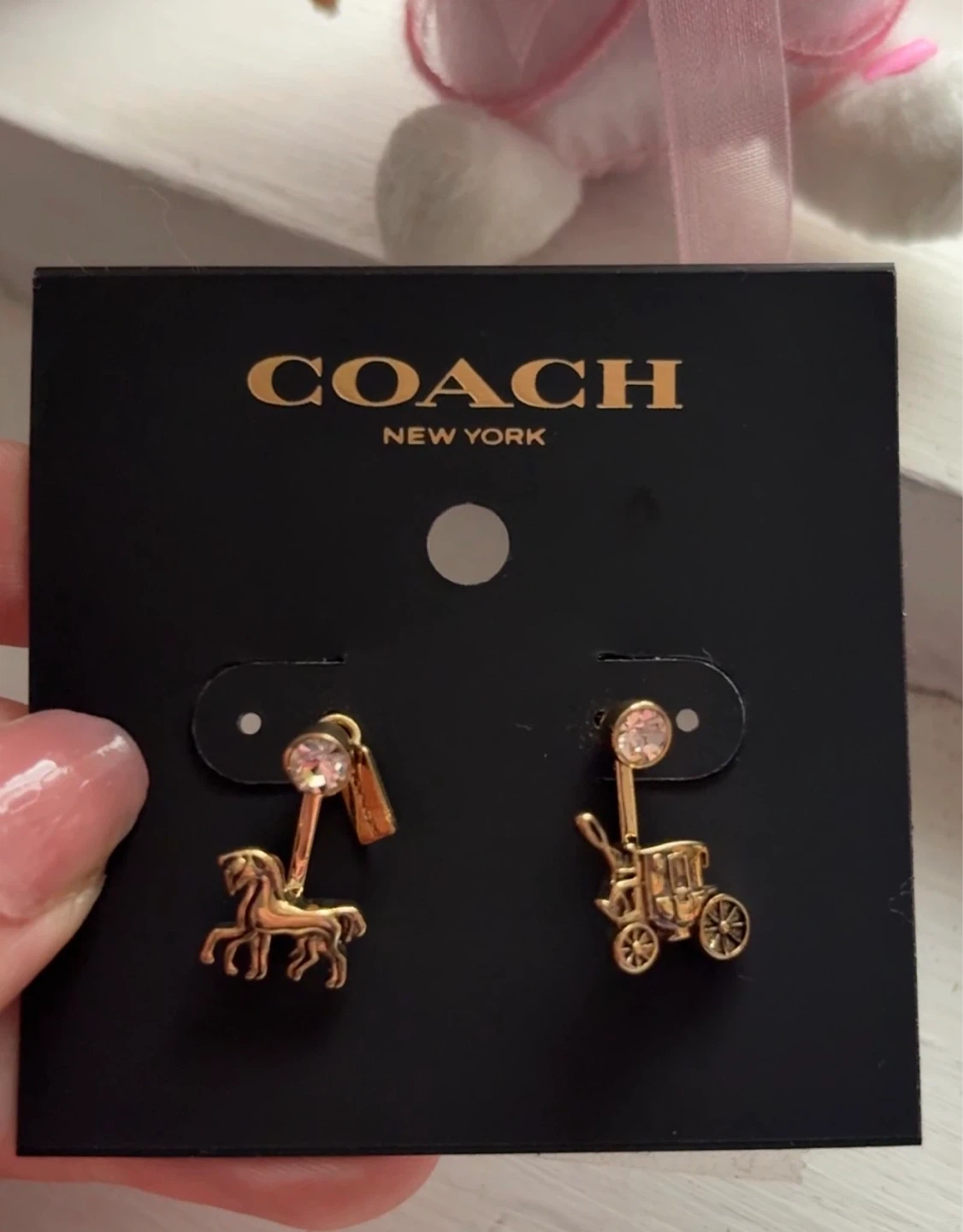 Coach New York Earrings - Horse and Carriage