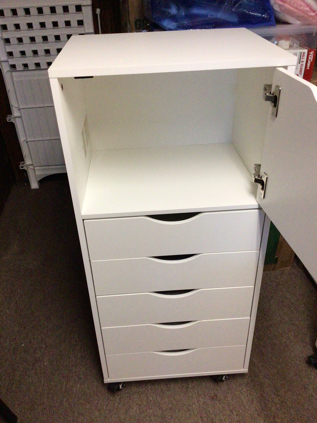 White Rolling Drawer Unit - photo 2