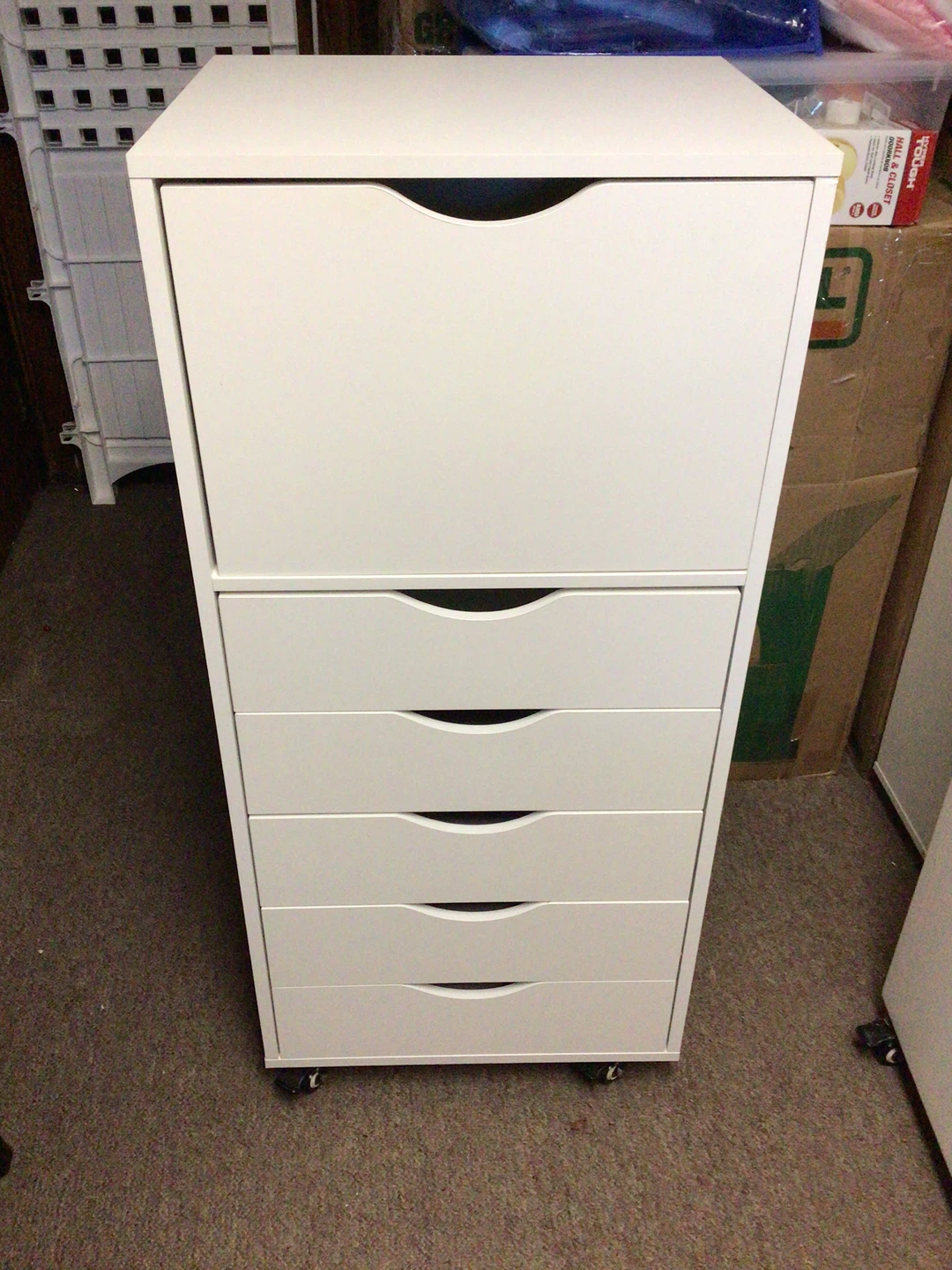 White Rolling Drawer Unit