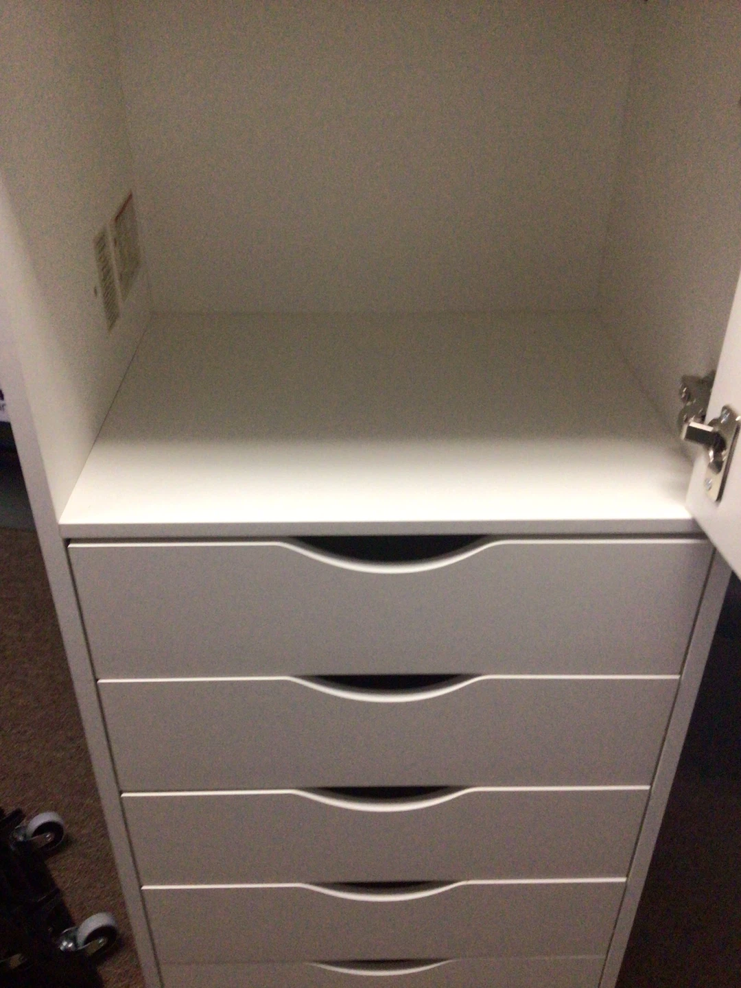 White Rolling Drawer Unit - photo 3