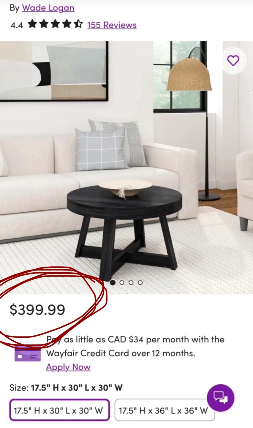 Brand New! Excellent Quality Solid Wood modern coffee table