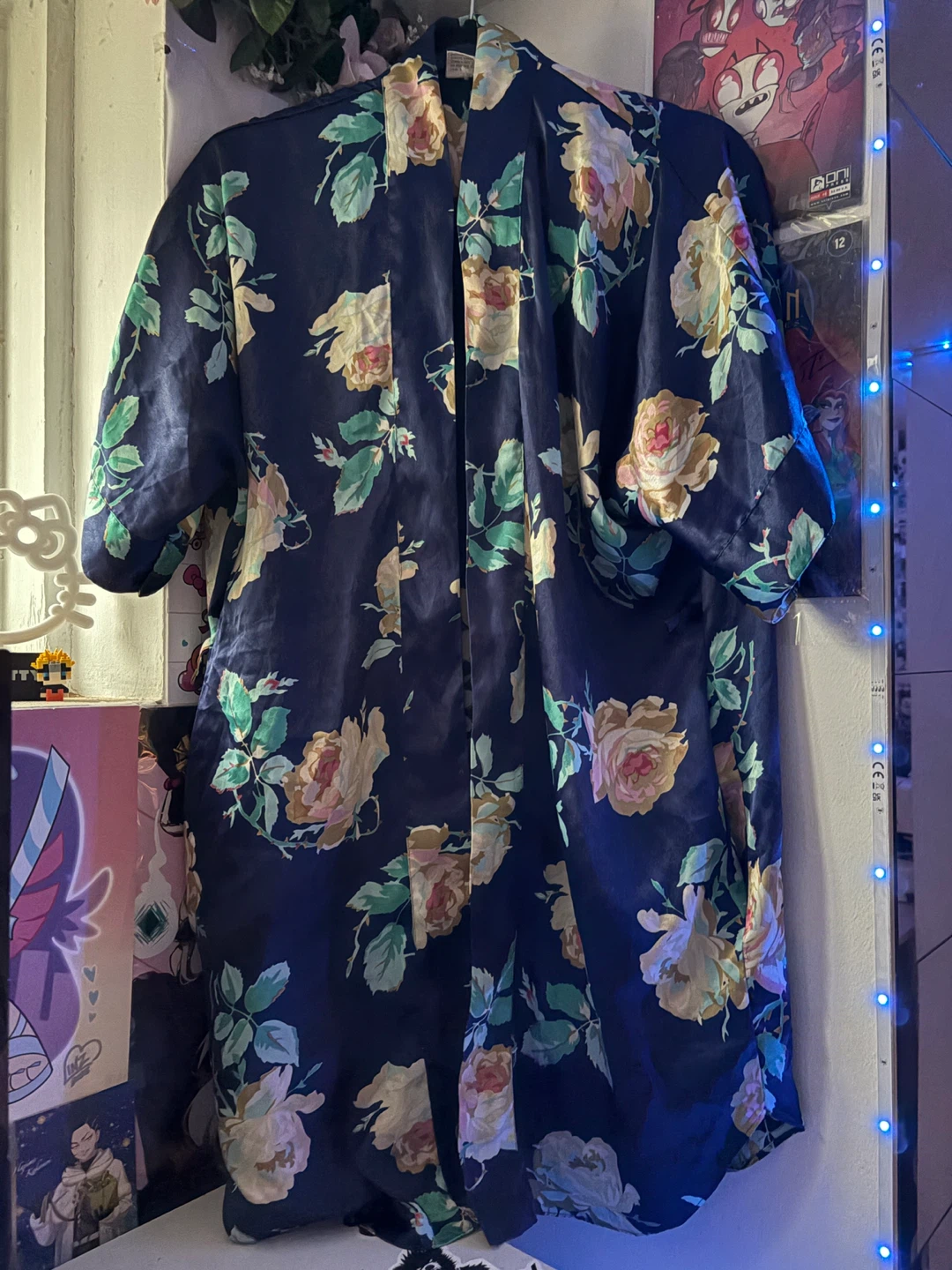 Kathryn floral print polyester robe
