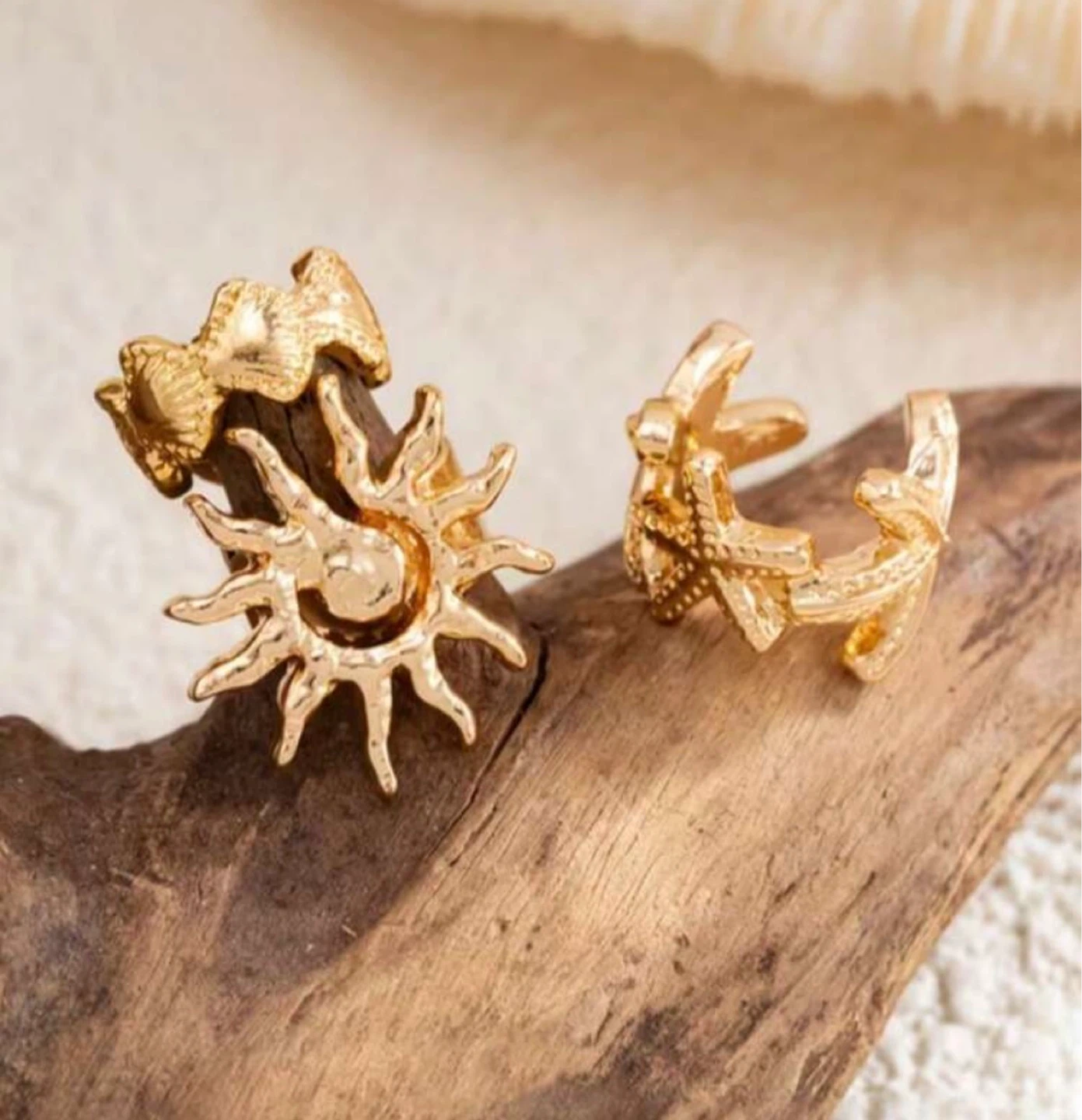 Gold ocean ear cuff set - photo 3