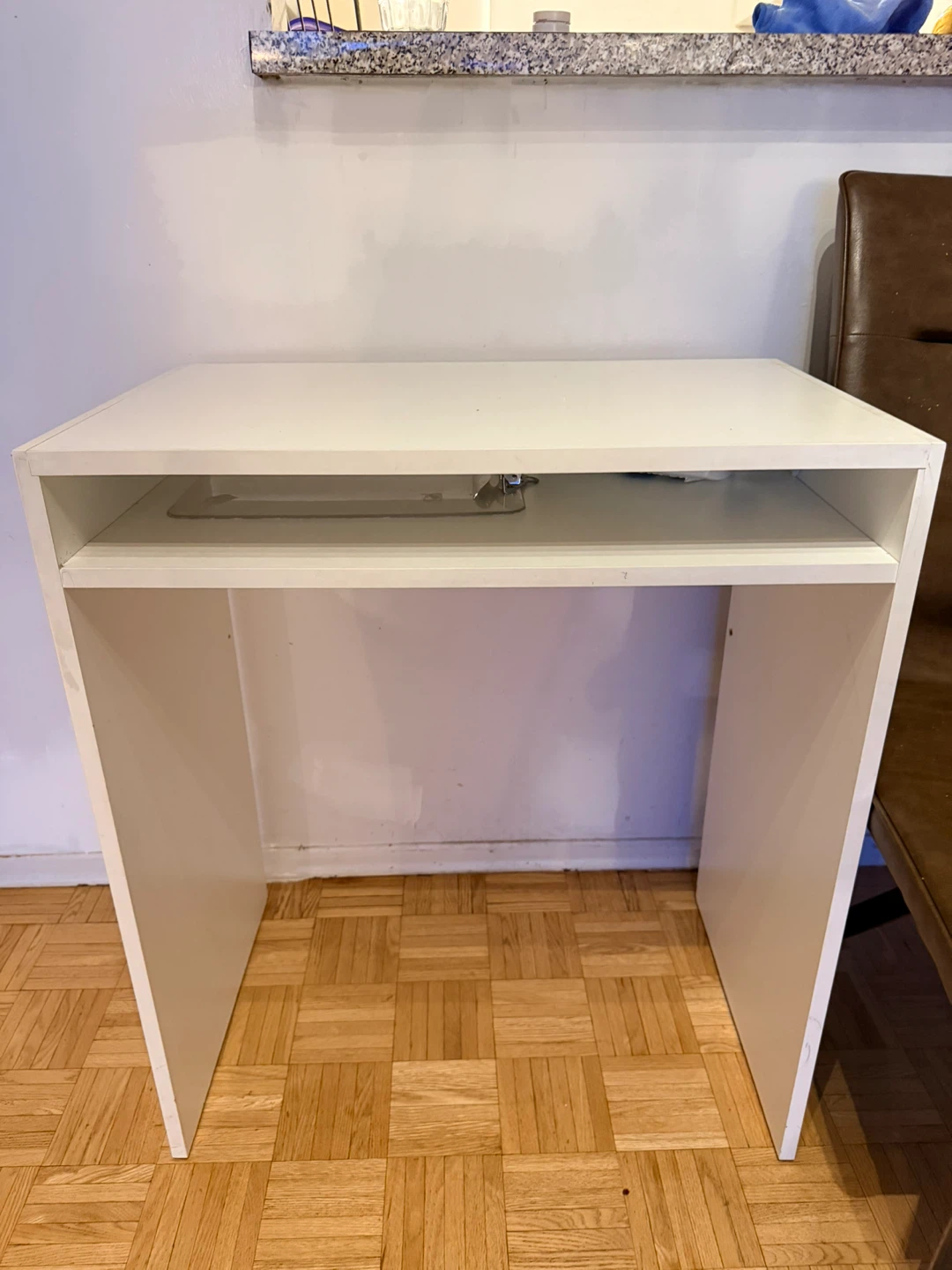 White Desk with Shelf