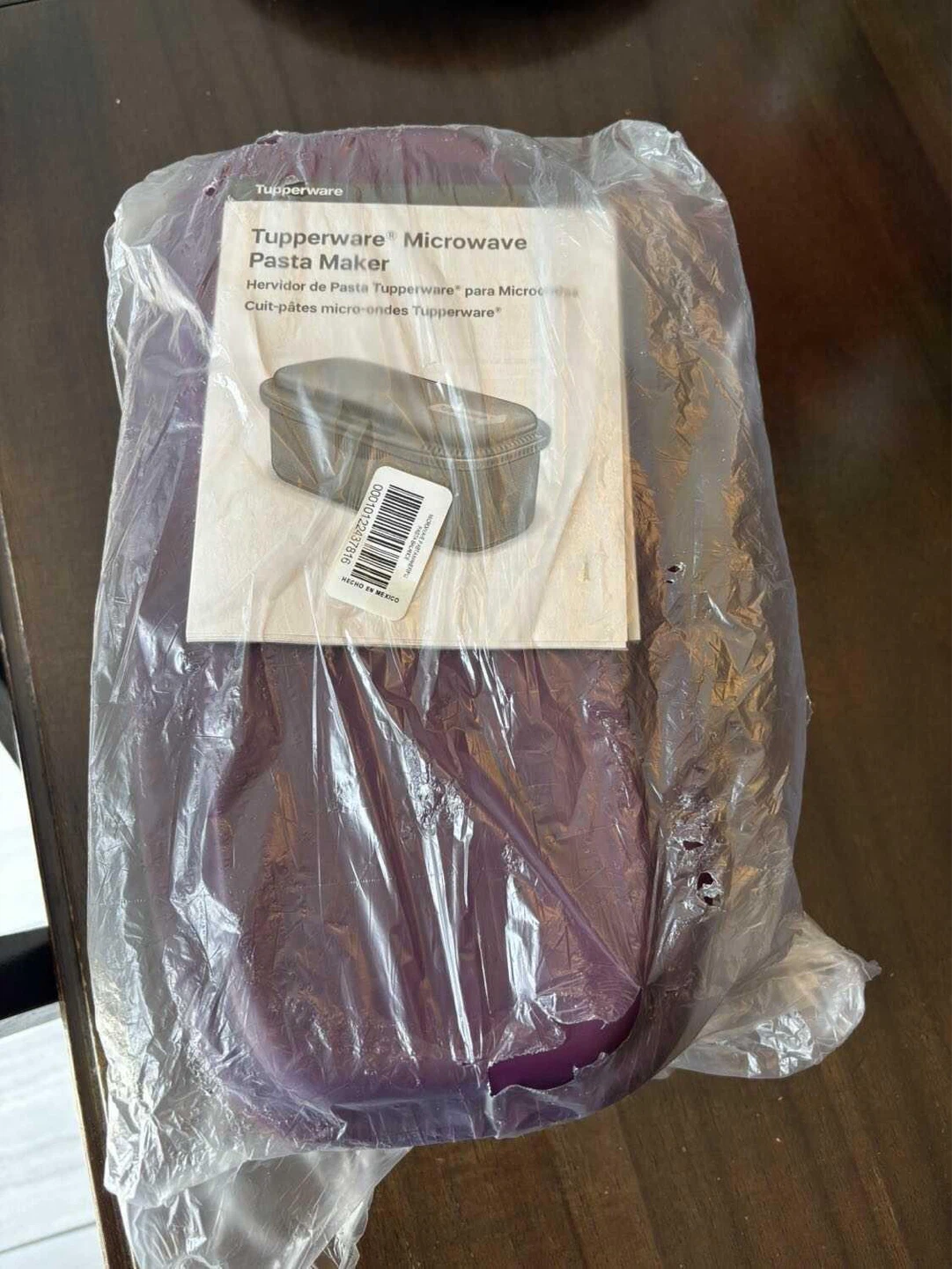Brand New Tupperware Microwave Pasta Maker Purple