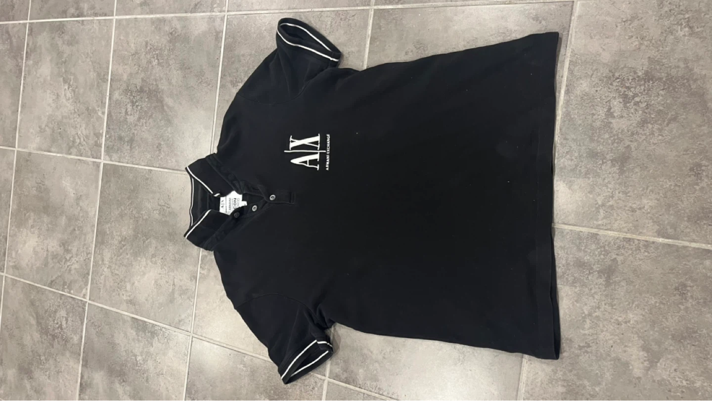 Armani Exchange AX Black Polo Shirt - Size M