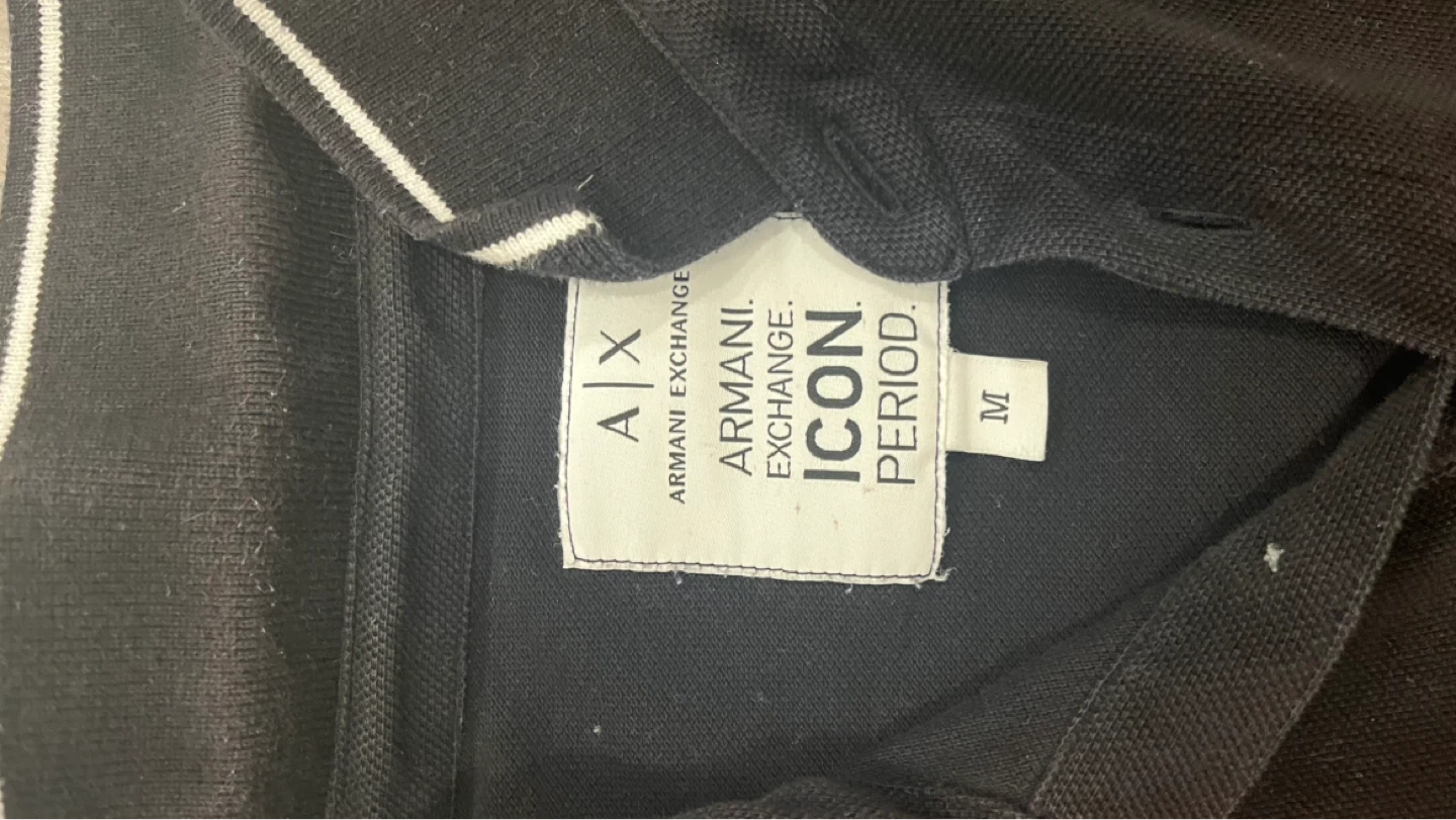 Armani Exchange AX Black Polo Shirt - Size M - photo 2