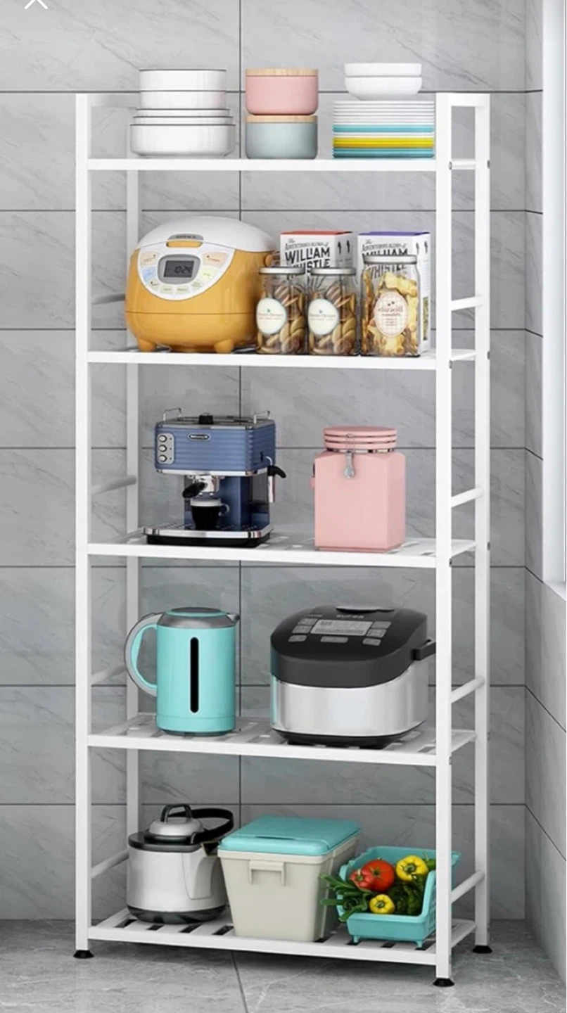 New! White 5-Tier Metal Storage Shelf