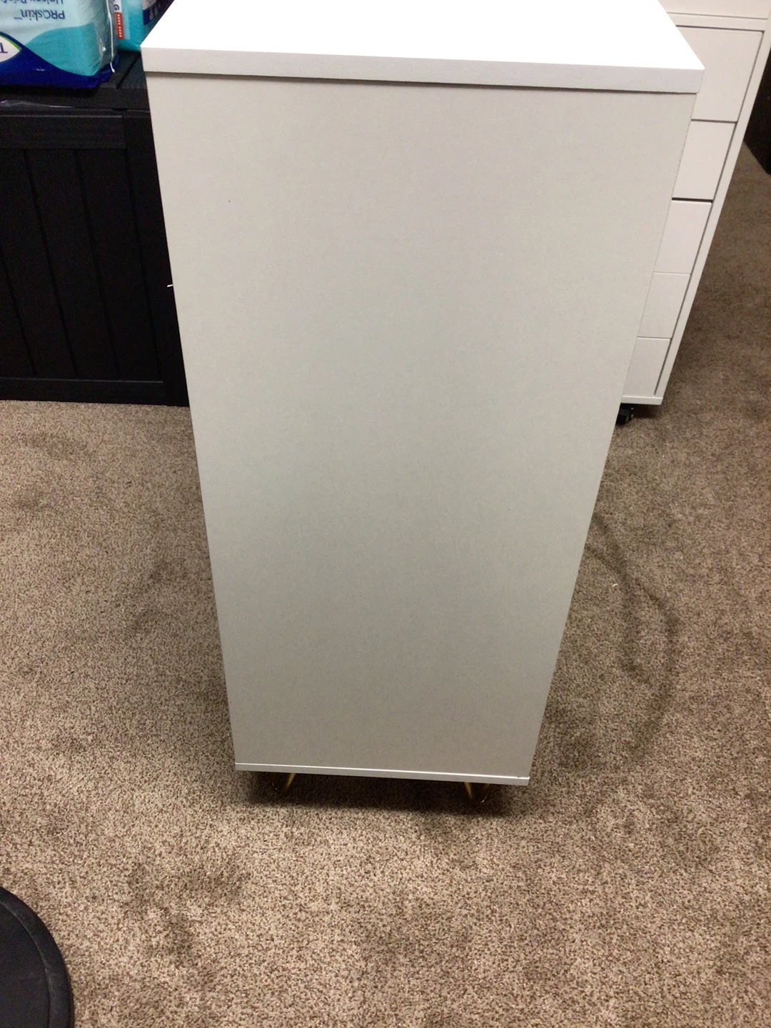 White 4-Drawer Dresser with Gold Legs - photo 5