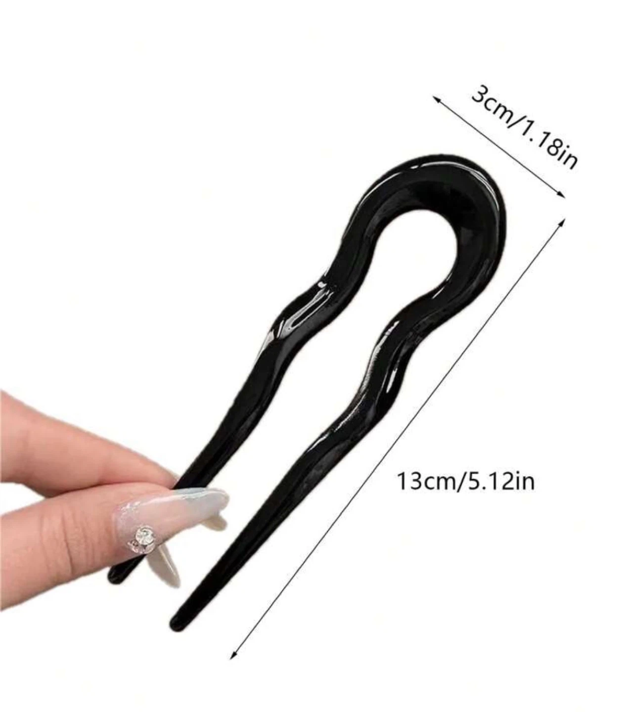 U-shaped hair stick bun pin — set of 4 - photo 5