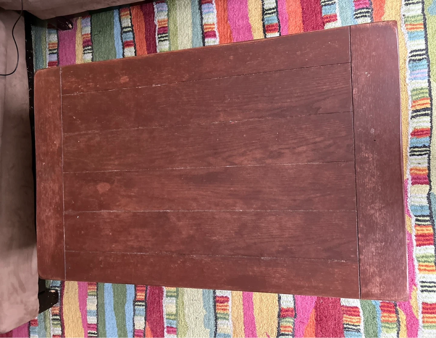 Solid Wood Coffee Table with Shelf - photo 2