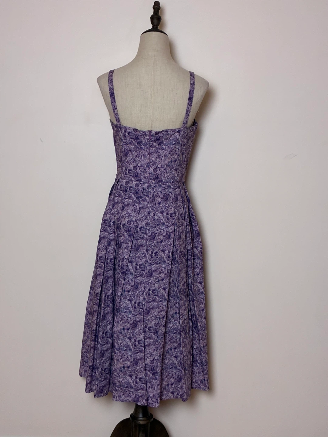 Purple Floral Print Midi Dress - photo 3