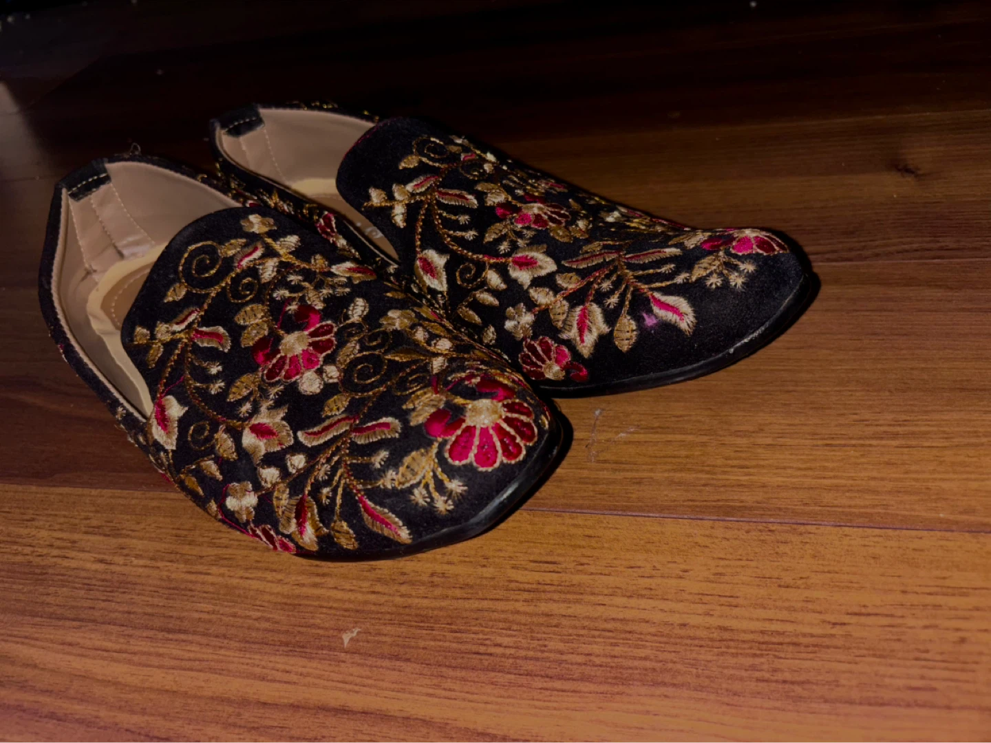 P.K. Hand Made Embroidered Loafers - Black