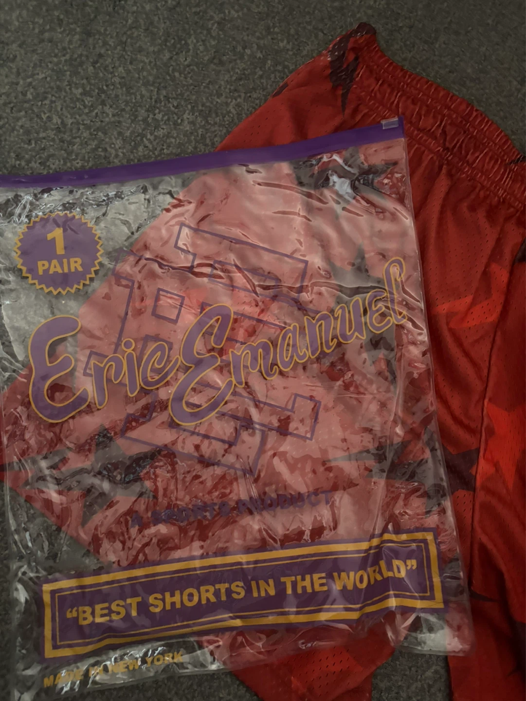 Eric Emanuel Red Basketball Shorts - photo 4
