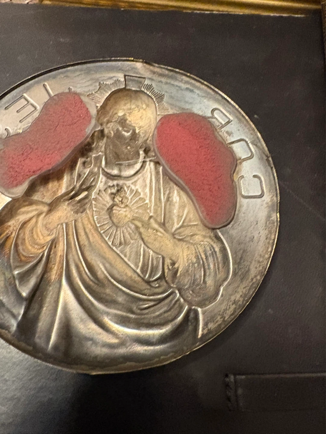 Vintage Sacred Heart of Jesus Plaque - photo 2