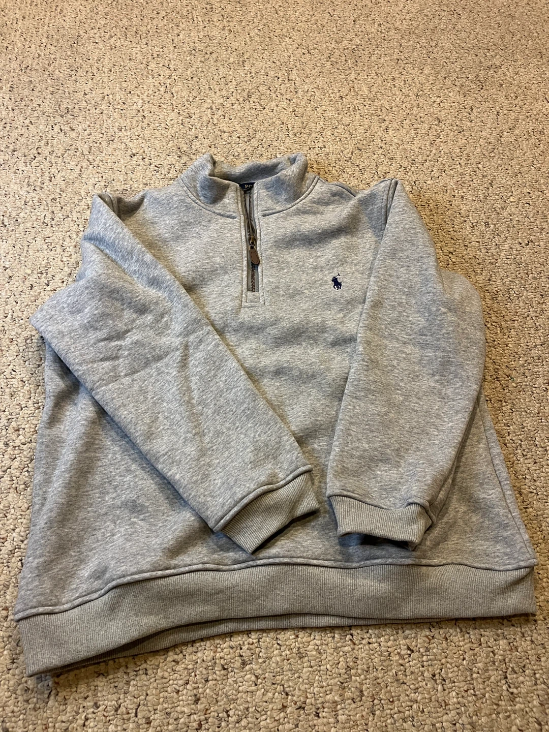 Polo Ralph Lauren Quarter Zip Sweatshirt - Grey - Medium