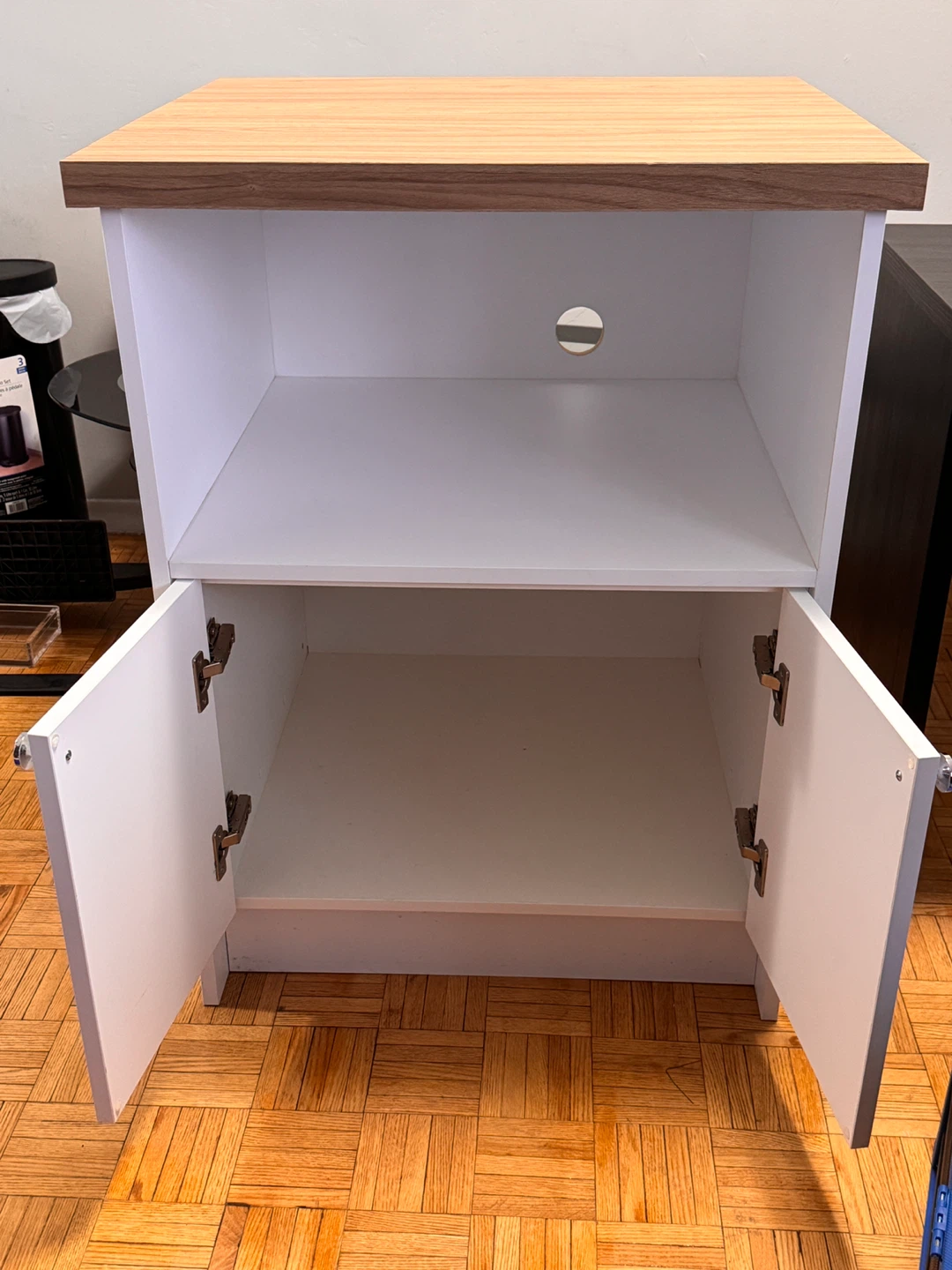 Kitchen Microwave Stand with Storage Cabinet - photo 2