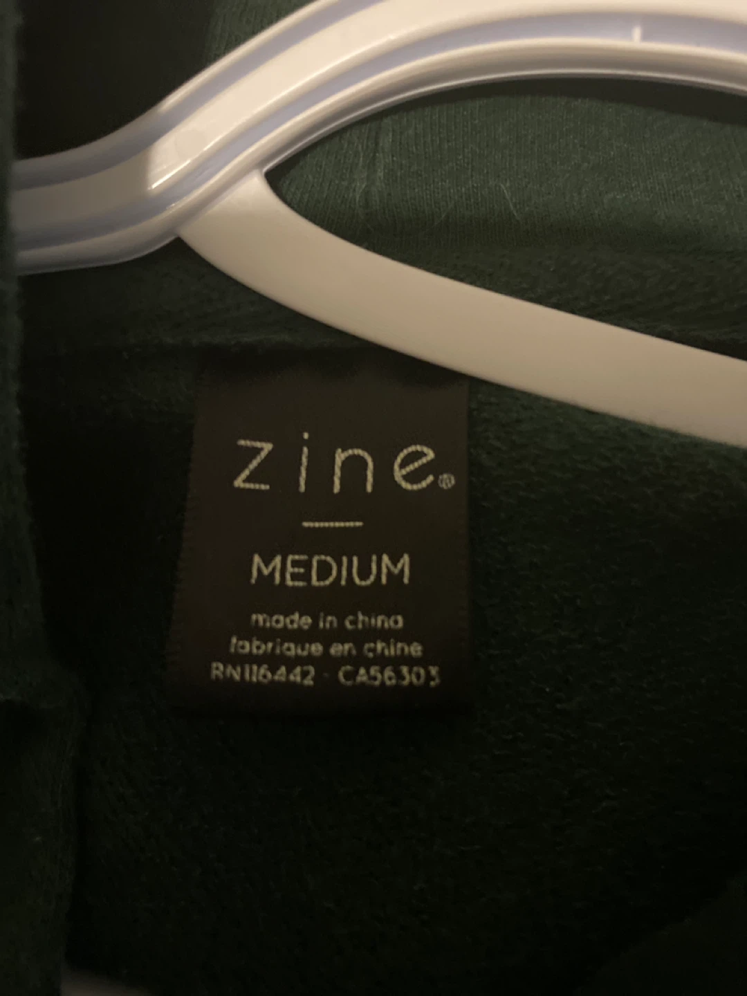 Zine Green Striped Hoodie - Medium - photo 2