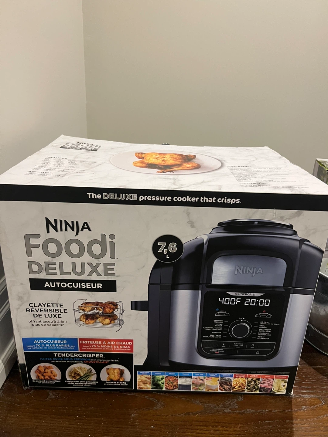 Ninja Foodi Deluxe 1760-Watt Pressure Cooker with Crisping Lid