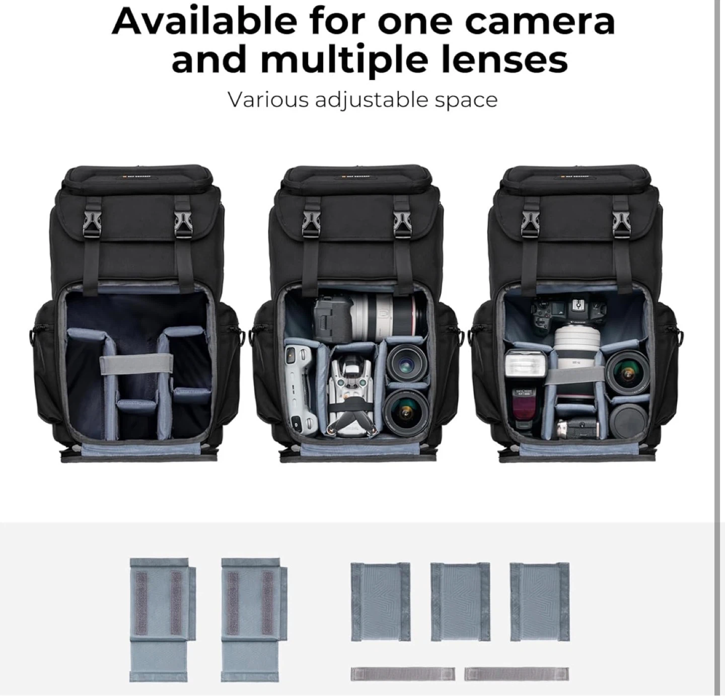 K&F CONCEPT Hard Shell large Camera Backpack+Rain Cover - photo 2