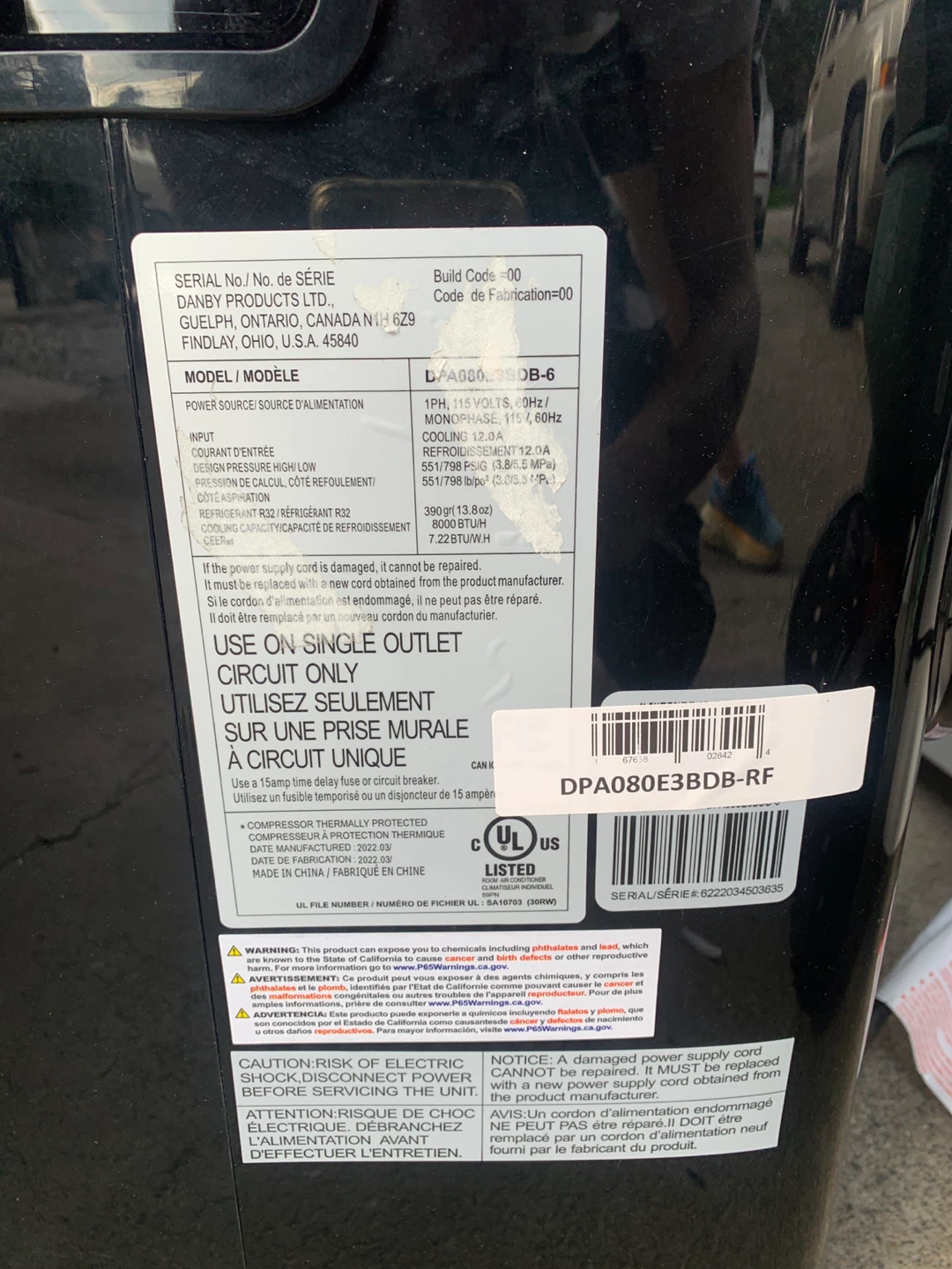 Danby 10000 BTU Portable Air Conditioner - photo 2