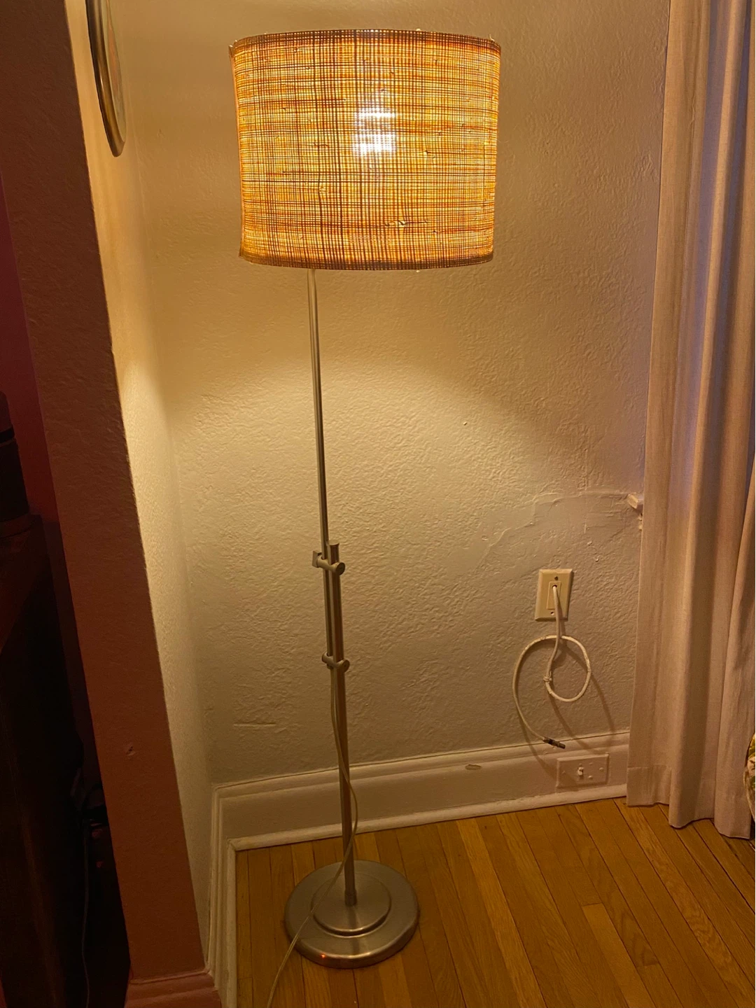 Floor Lamp with Woven Shade