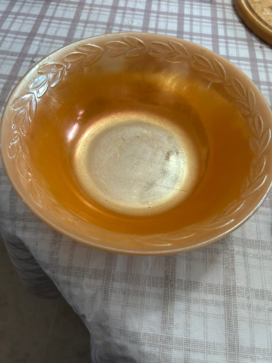 Fire King Peach Luster Bowl