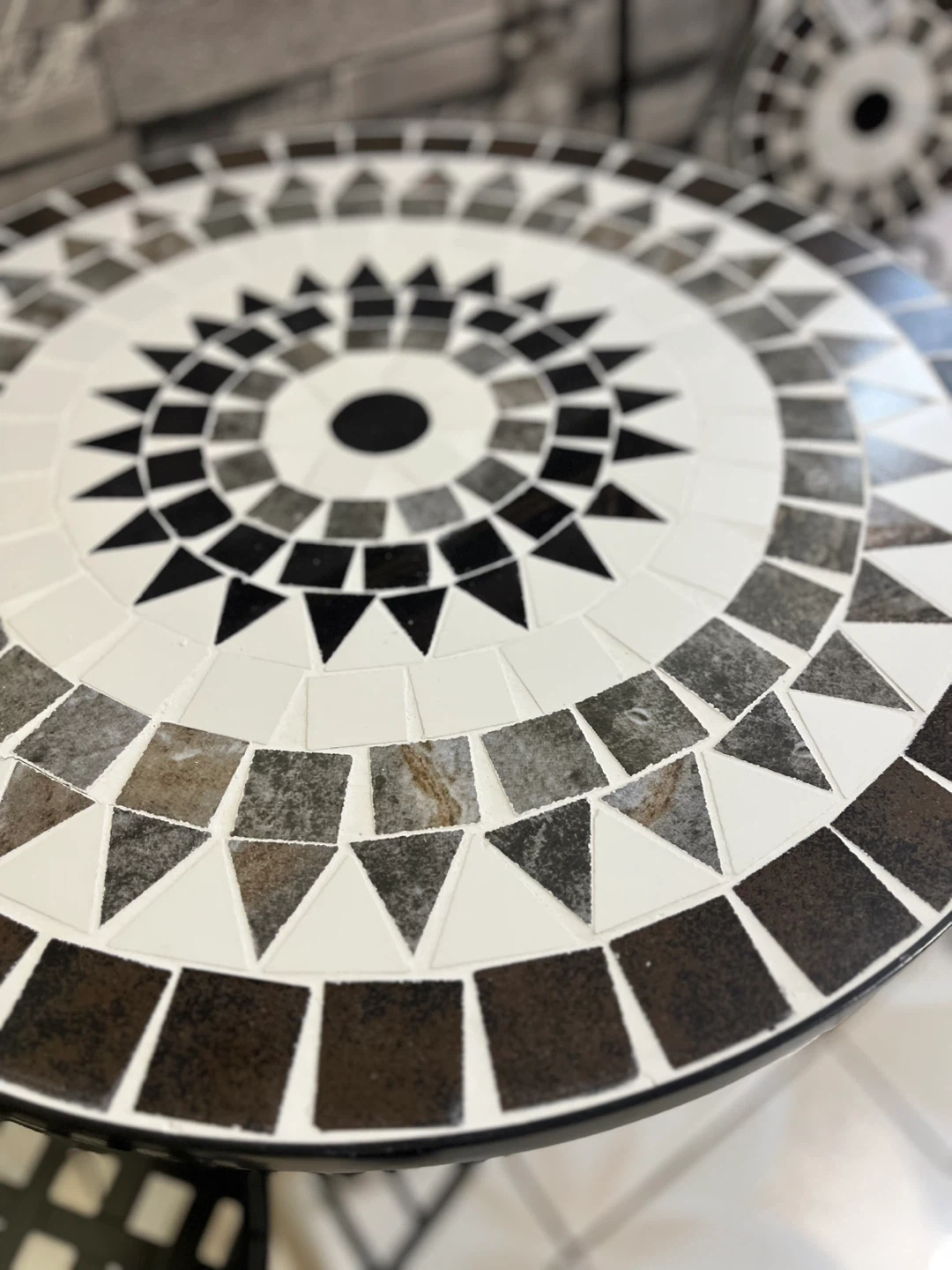New Black Metal Mosaic Bistro Set - photo 5