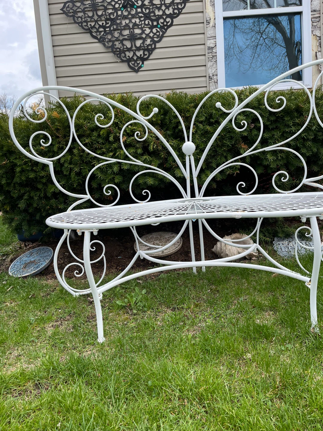 New Butterfly Design Metal Garden Bench