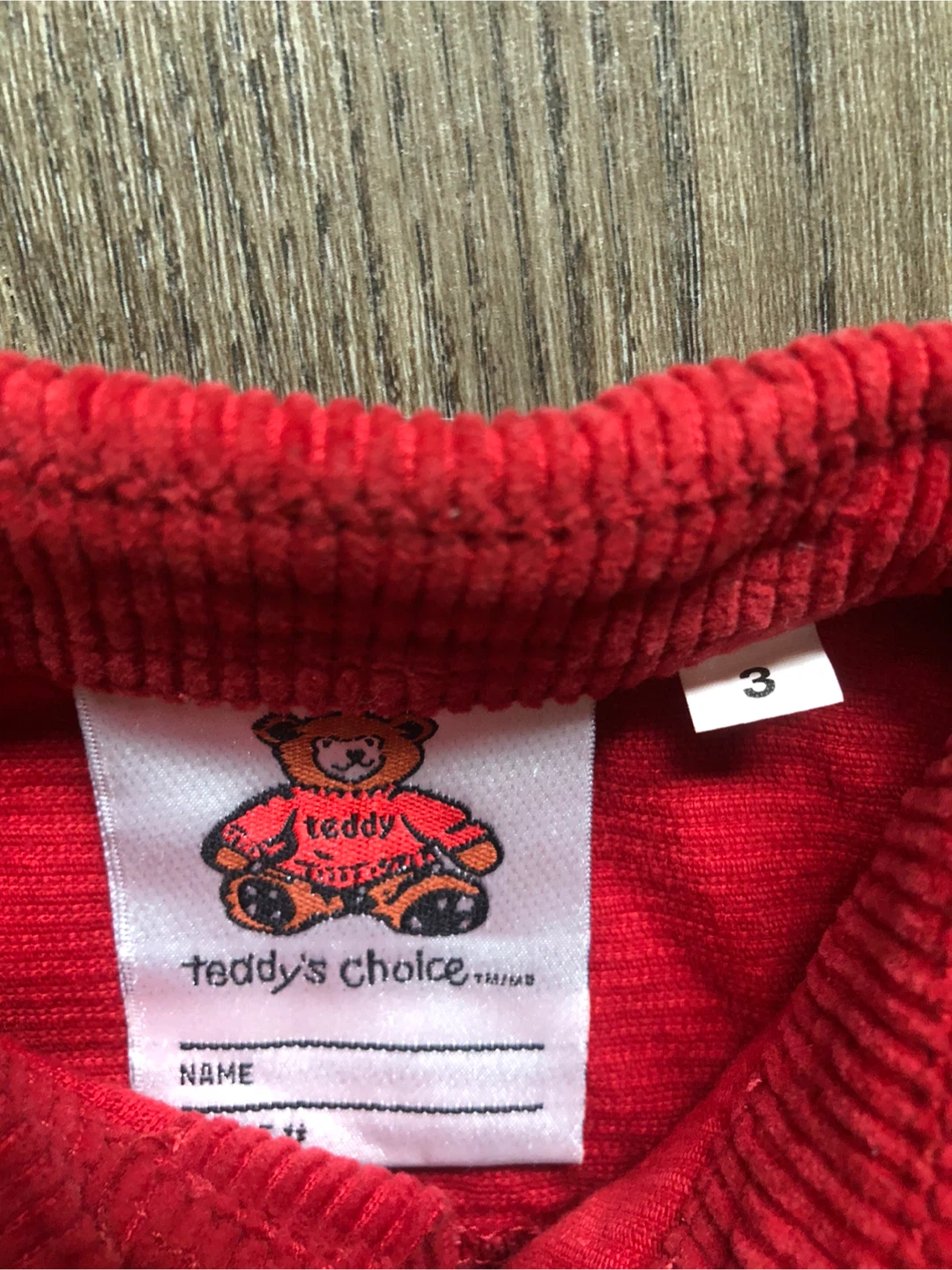 Red Corduroy Shirt - Teddy's Choice - Size 3 - photo 2