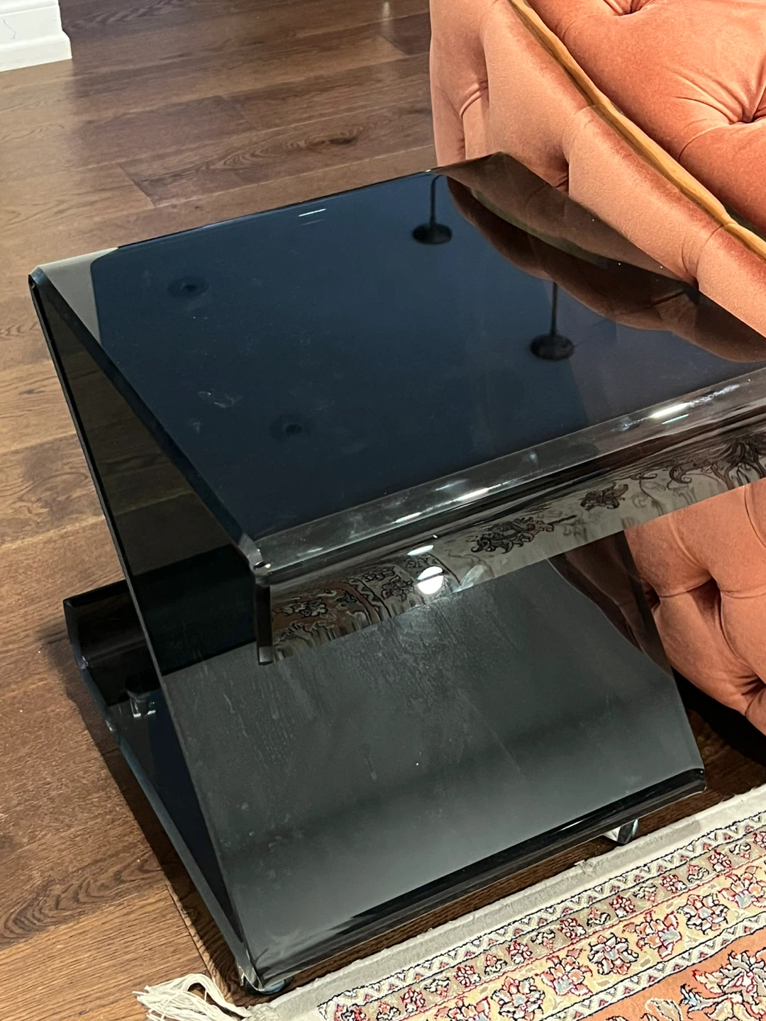 2 Black Glass C-Table - photo 2